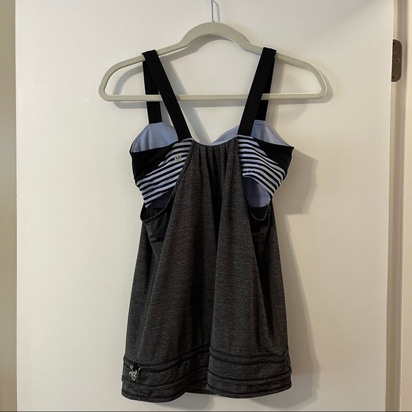 Lululemon Back on Track Tank - Black / Polar Haze - Size 6 - Picture 2 of 6